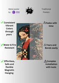 Nezuko Kamado Illustration Metal Posters | Premium, Waterproof & Magnet-Mounted Art