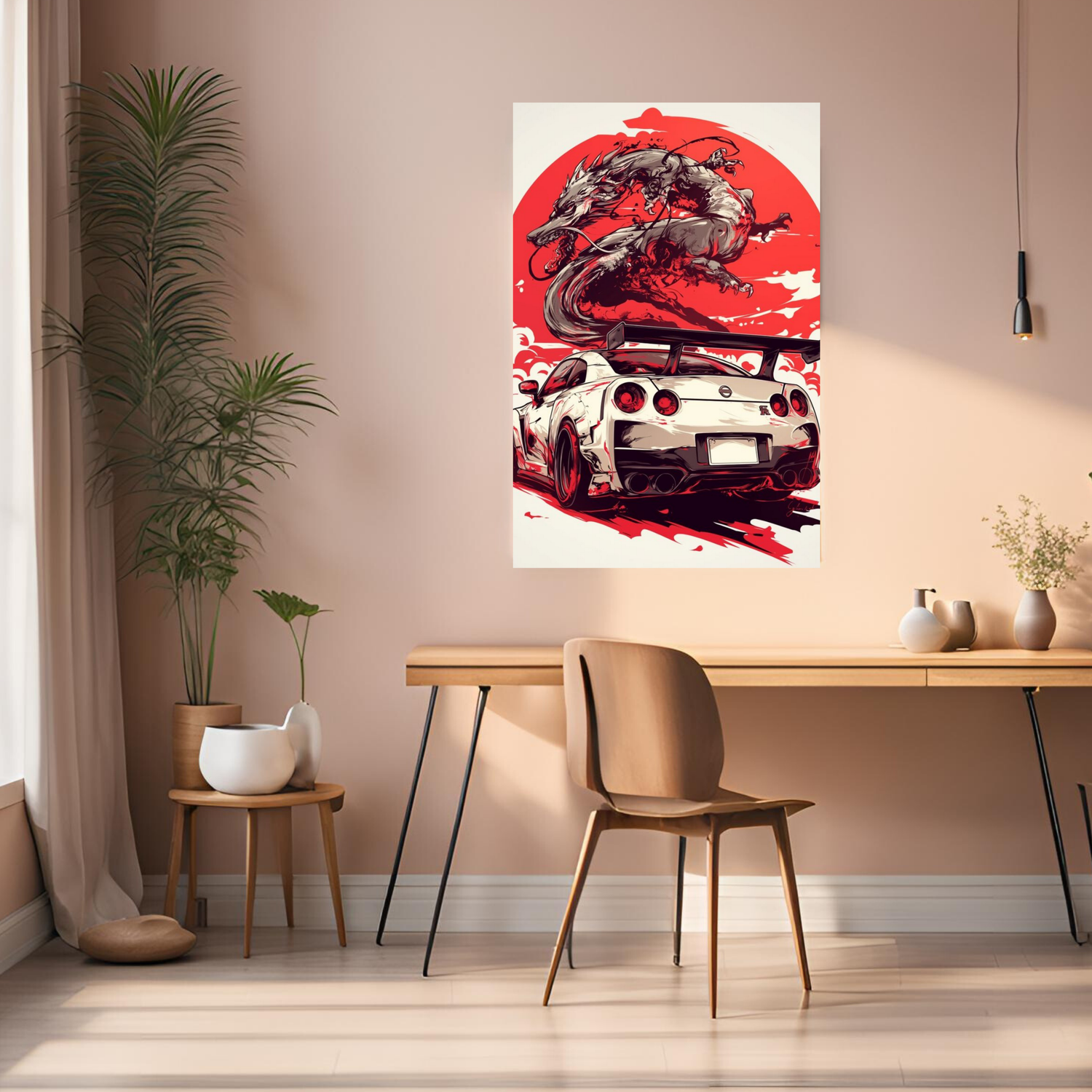 Nissan GTR Beast Metal Wall Posters | Premium, Waterproof & Magnet-Mounted Art