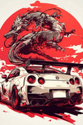 Nissan GTR Beast Metal Wall Posters | Premium, Waterproof & Magnet-Mounted Art
