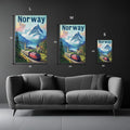 Norway Art Metal Posters | Premium, Waterproof & Magnet-Mounted Art