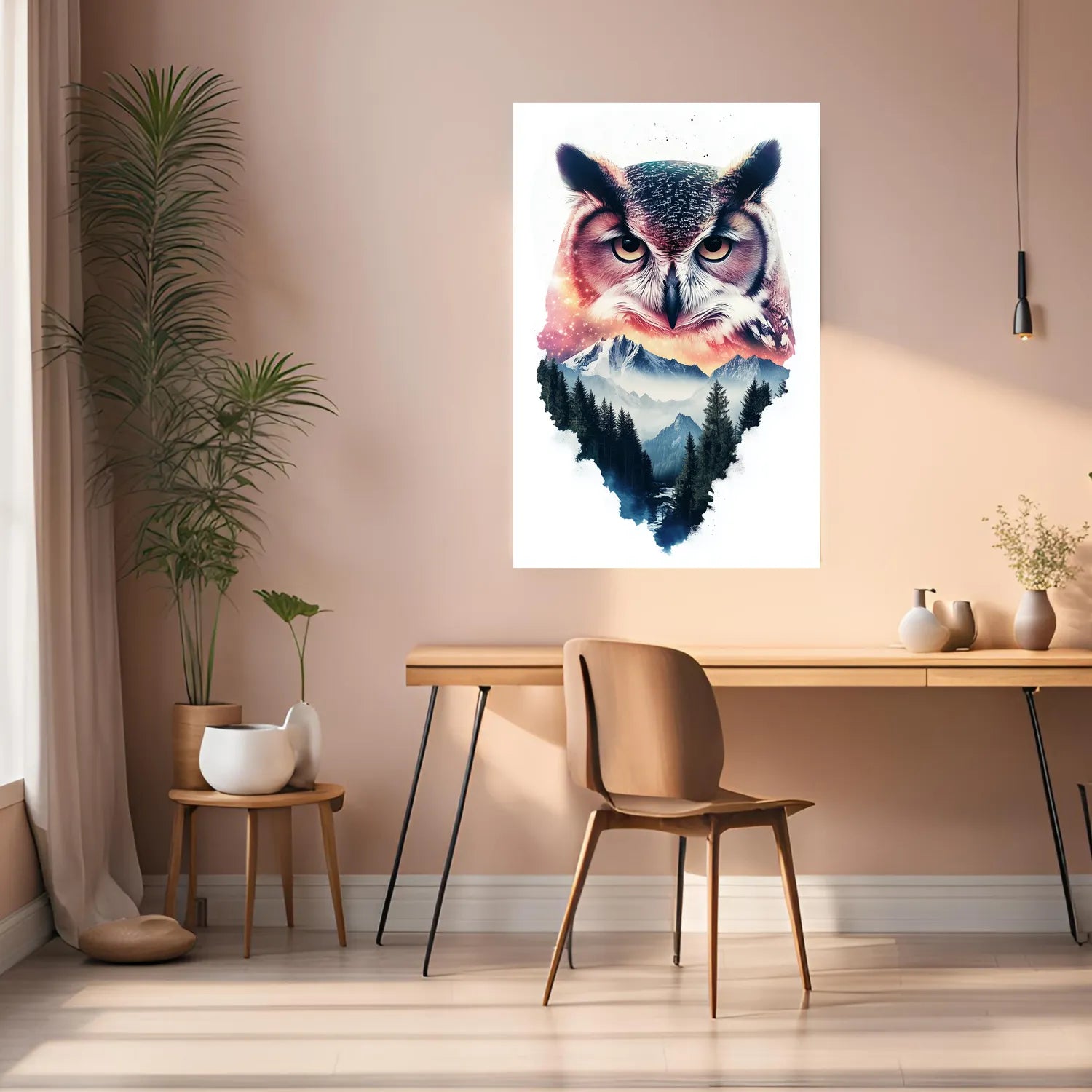 Owl and Nature Metal Wall Posters | Premium, Waterproof & Magnet-Mounted Art