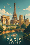Paris Wall Art Metal Posters | Premium, Waterproof & Magnet-Mounted Art