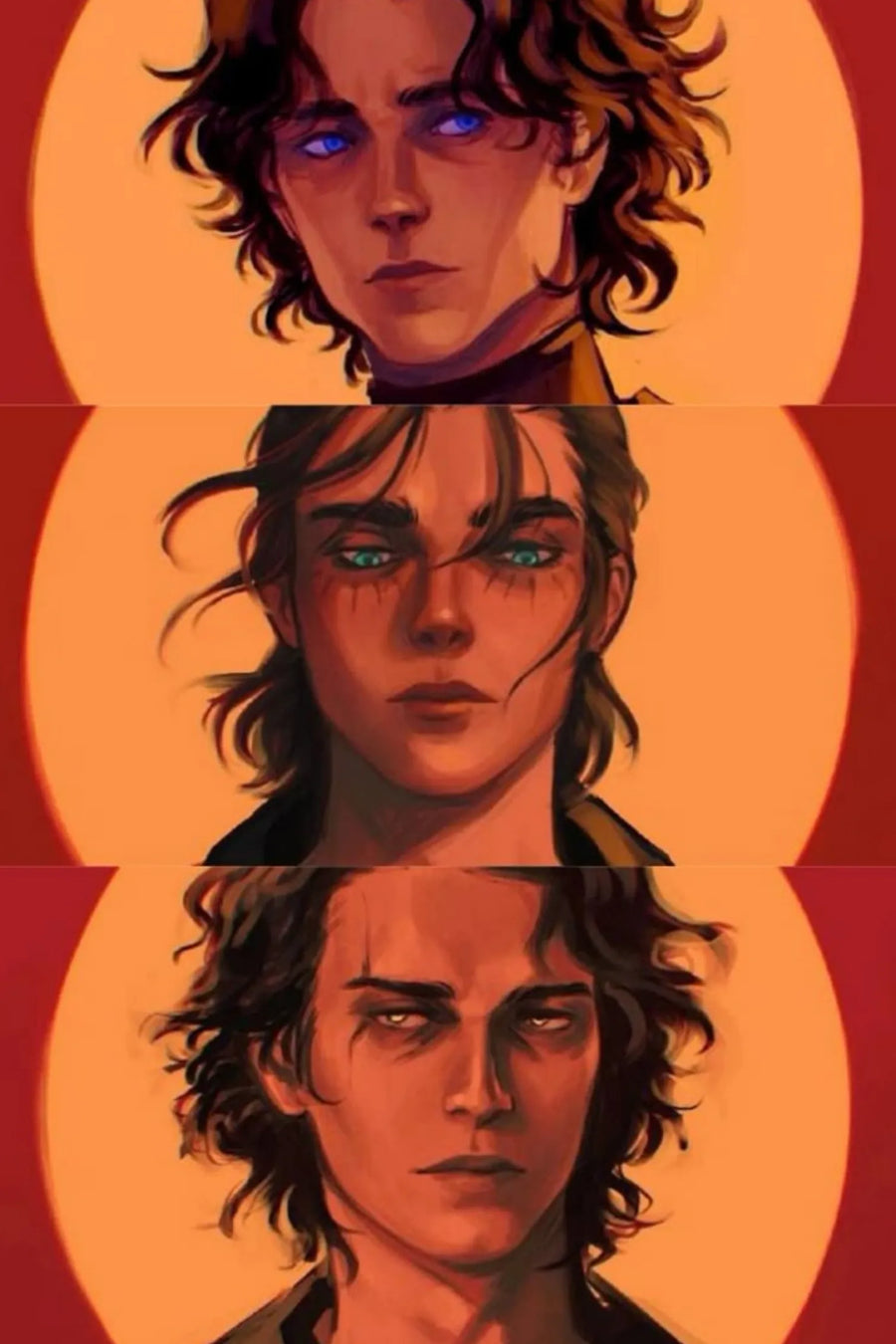 Paul X Eren X Anakin Metal Wall Posters | Premium, Waterproof & Magnet-Mounted Art