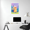 Pikachu from Pokemon Metal Wall Posters | Premium, Waterproof & Magnet-Mounted Art