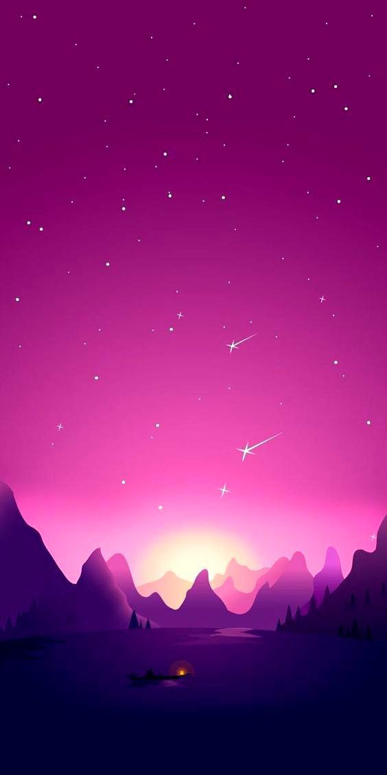 Pink Sky with Stars Metal Posters | Premium, Waterproof & Magnet-Mounted Art