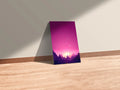 Pink Sky with Stars Metal Posters | Premium, Waterproof & Magnet-Mounted Art