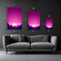 Pink Sky with Stars Metal Posters | Premium, Waterproof & Magnet-Mounted Art