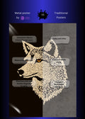 Polar Wolf Metal Wall Posters | Premium, Waterproof & Magnet-Mounted Art
