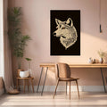 Polar Wolf Metal Wall Posters | Premium, Waterproof & Magnet-Mounted Art