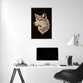Polar Wolf Metal Wall Posters | Premium, Waterproof & Magnet-Mounted Art