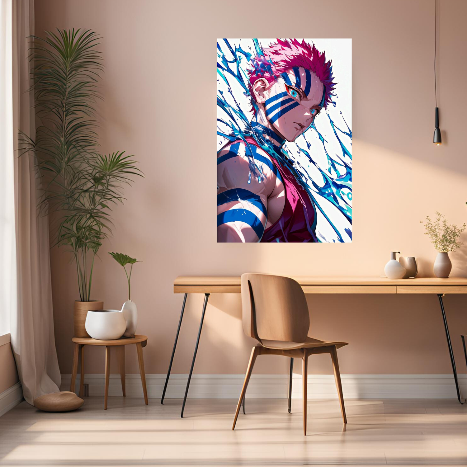Akaza Demon Slayer Art Metal Posters | Premium, Waterproof & Magnet-Mounted Art