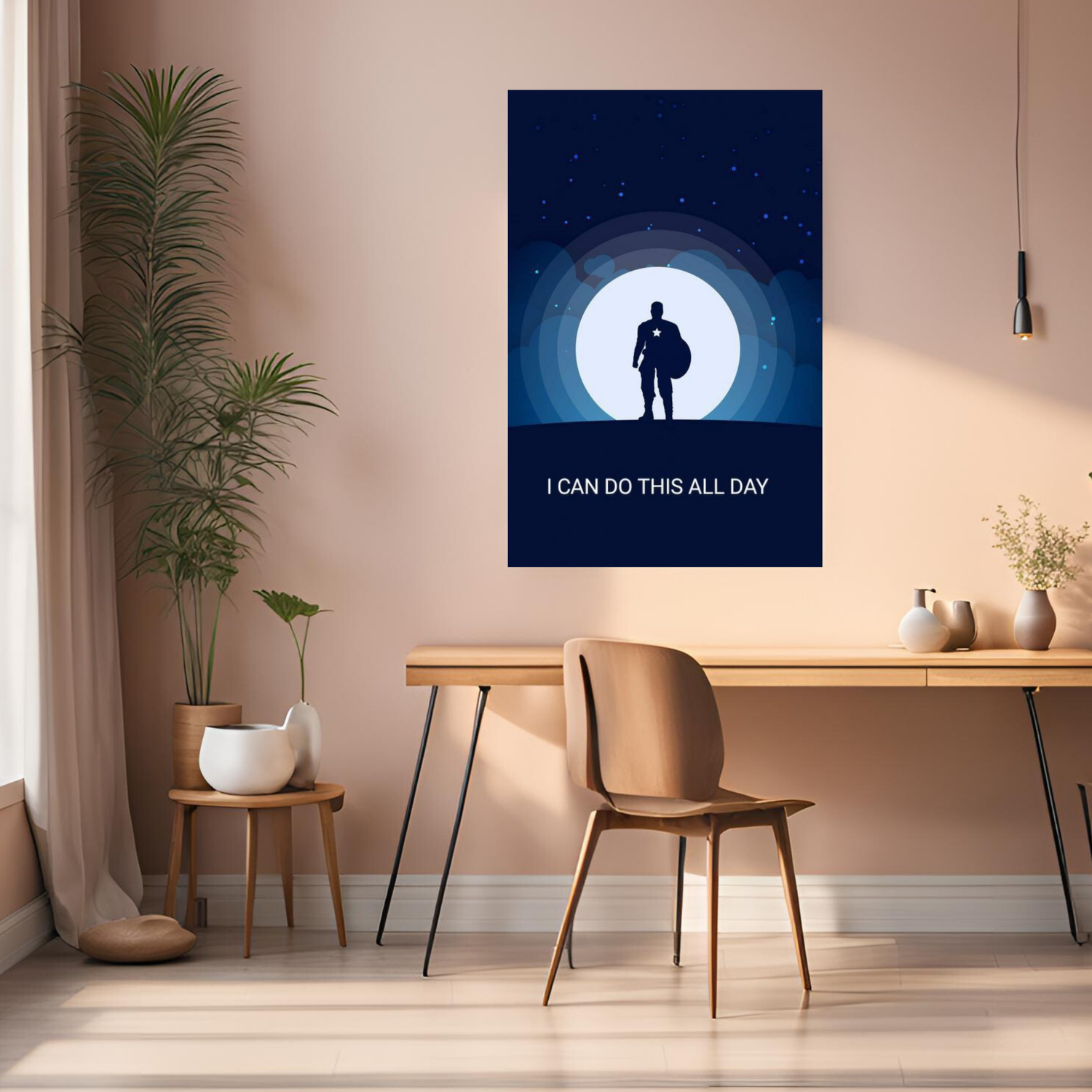 Captain America I can do this all day Metal Posters | Premium, Waterproof & Magnet-Mounted Art