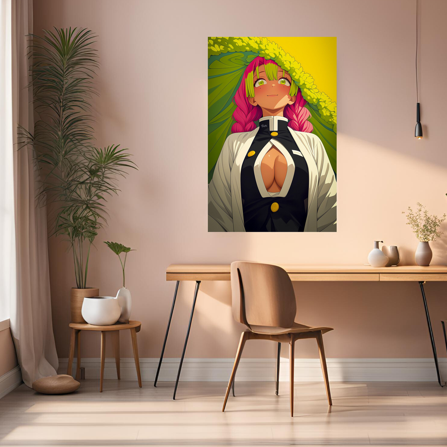 Mitsuri Kanroji Colorful Metal Posters | Premium, Waterproof & Magnet-Mounted Art