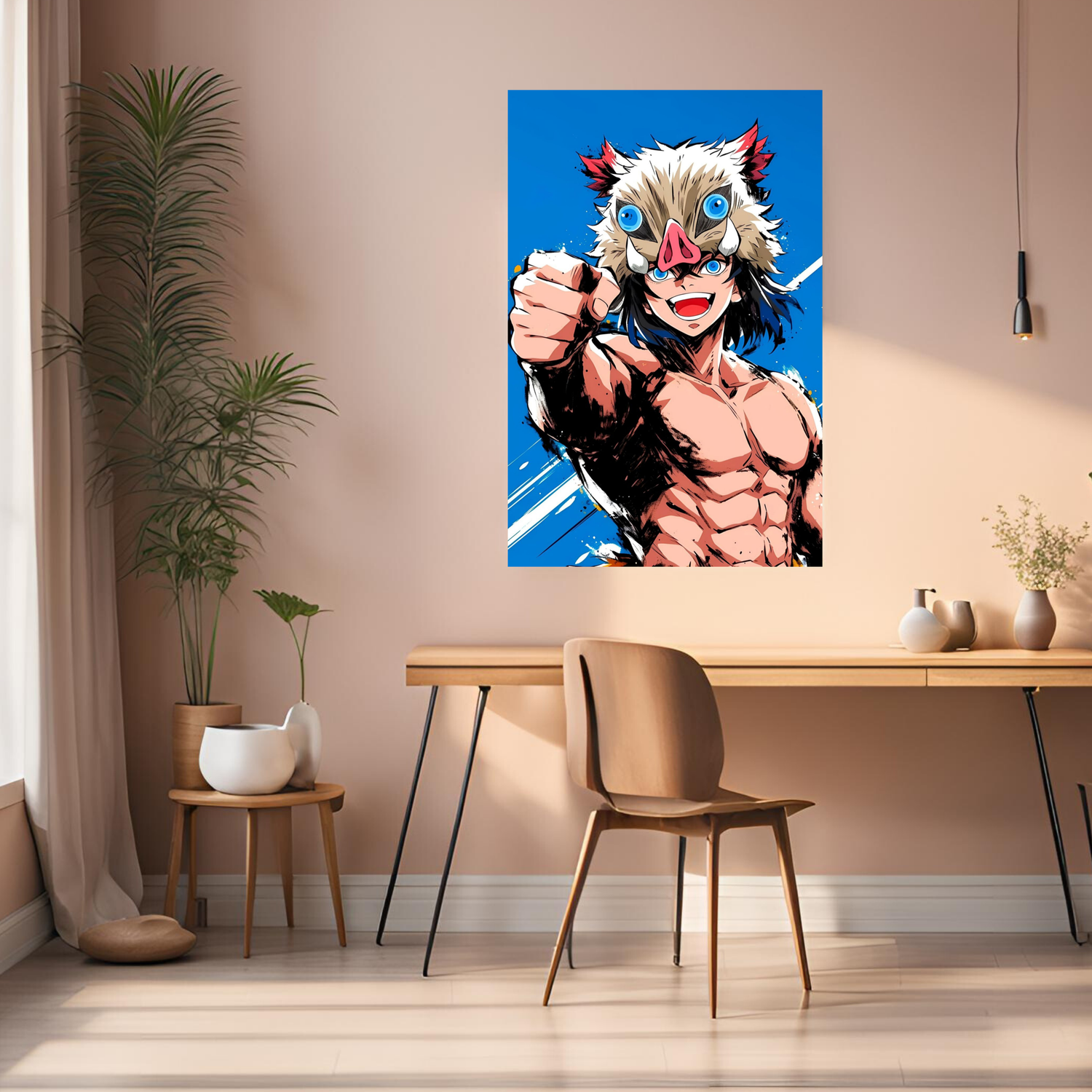Inosuke Hashibira Demon Slayer Metal Posters | Premium, Waterproof & Magnet-Mounted Art