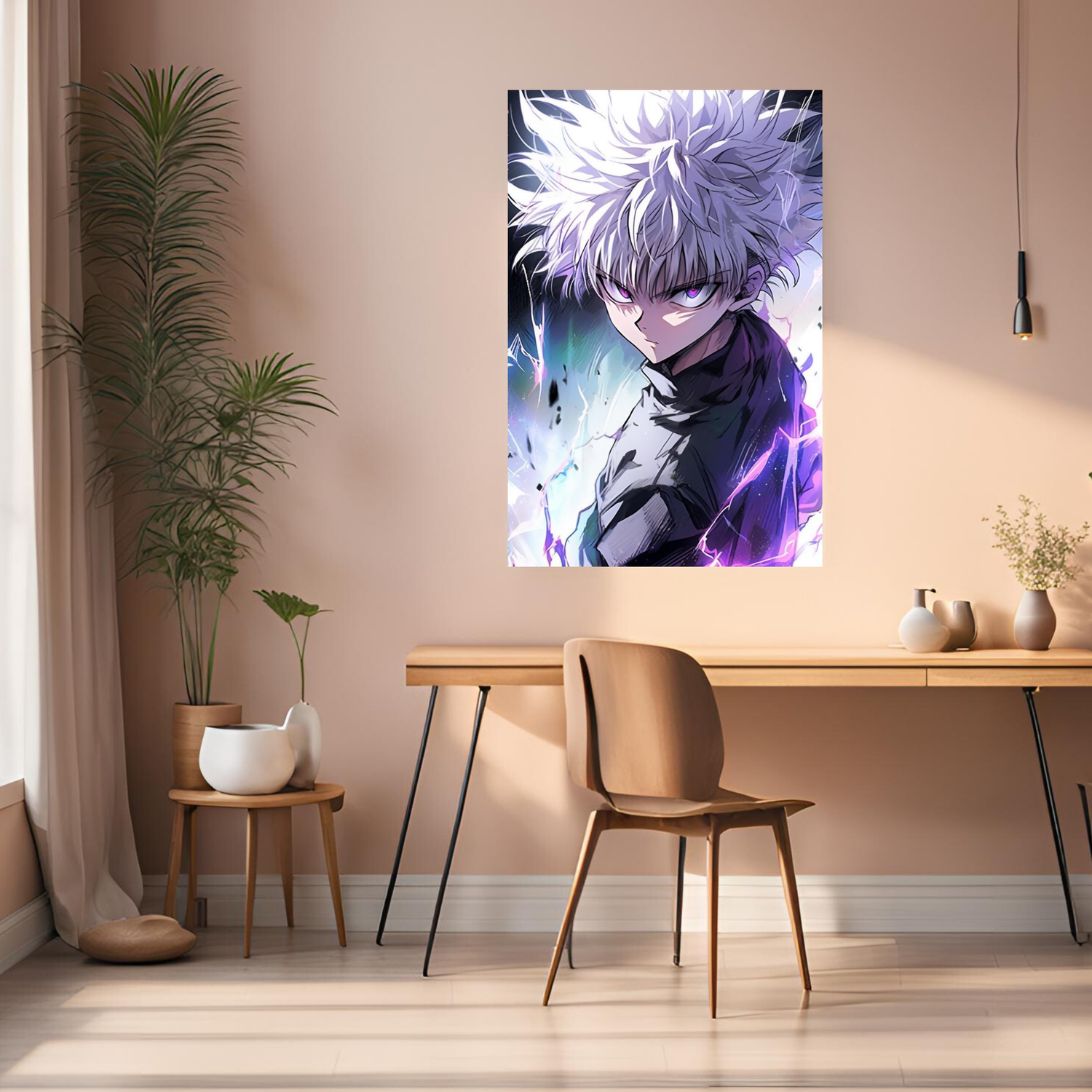 Killua Zoldyck Hunter X Hunter Fanart Metal Posters | Premium, Waterproof & Magnet-Mounted Art
