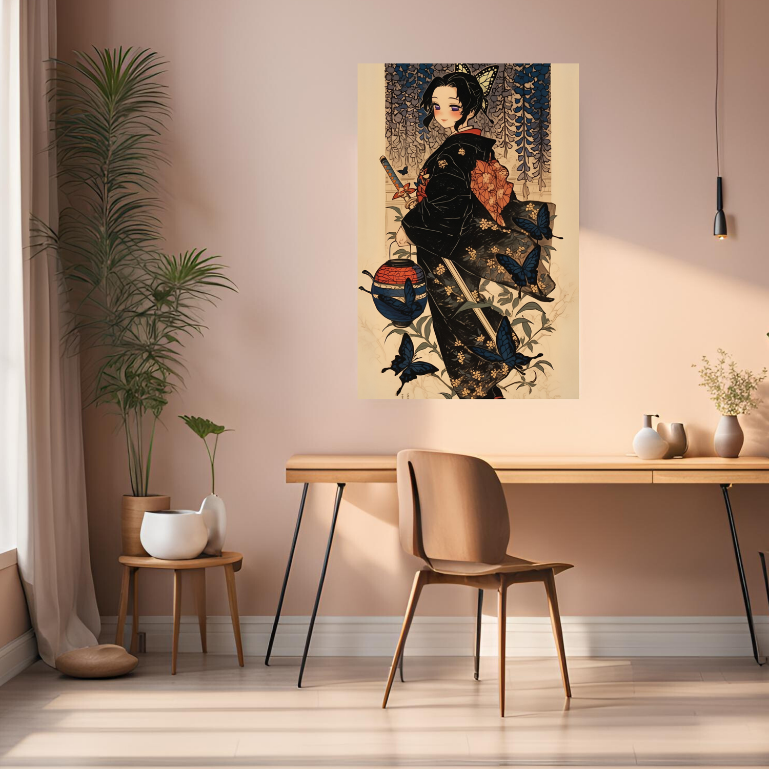 Demon Slayer Shinobu Kocho Poster Metal Posters | Premium, Waterproof & Magnet-Mounted Art
