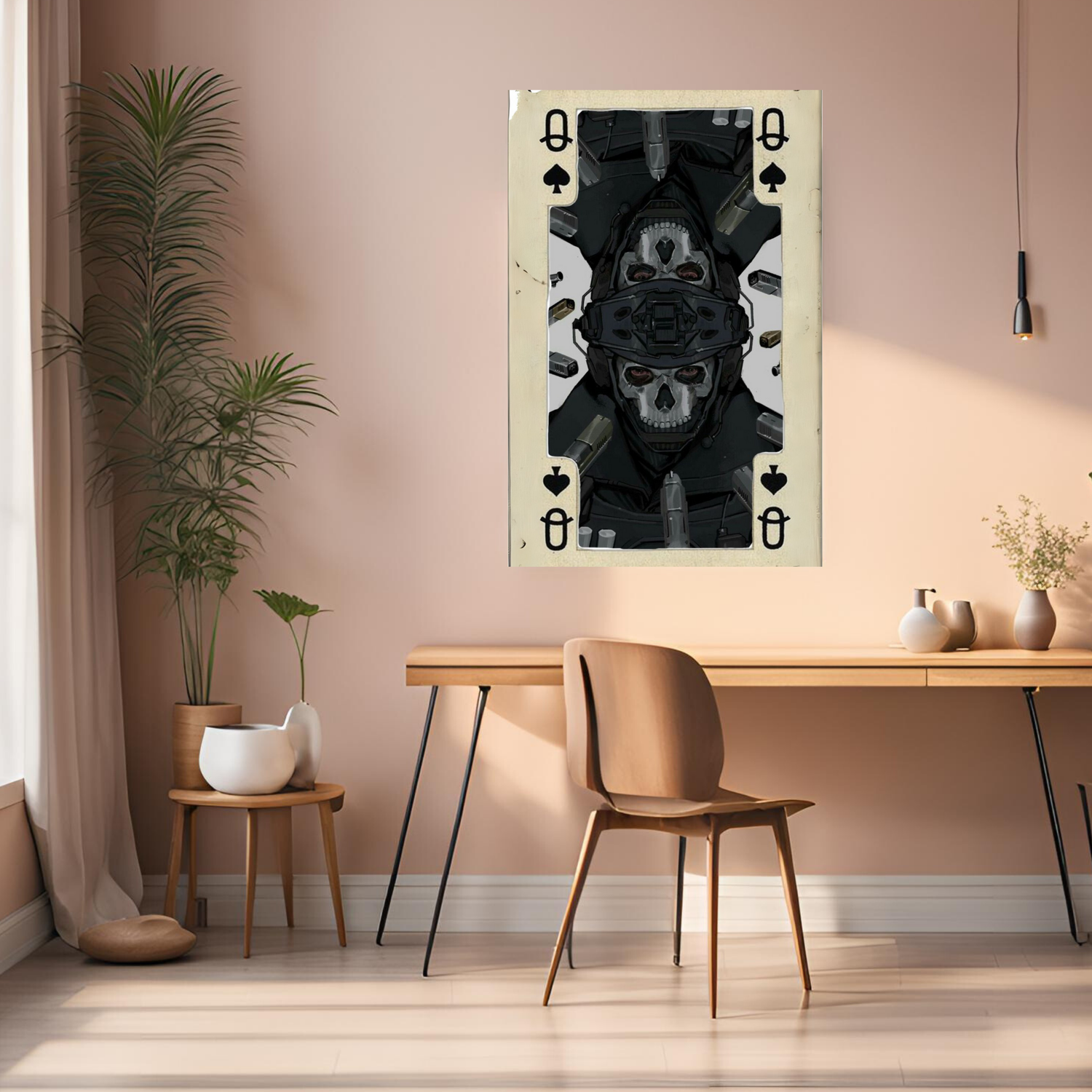 Ghost Q Card Metal Posters | Premium, Waterproof & Magnet-Mounted Art