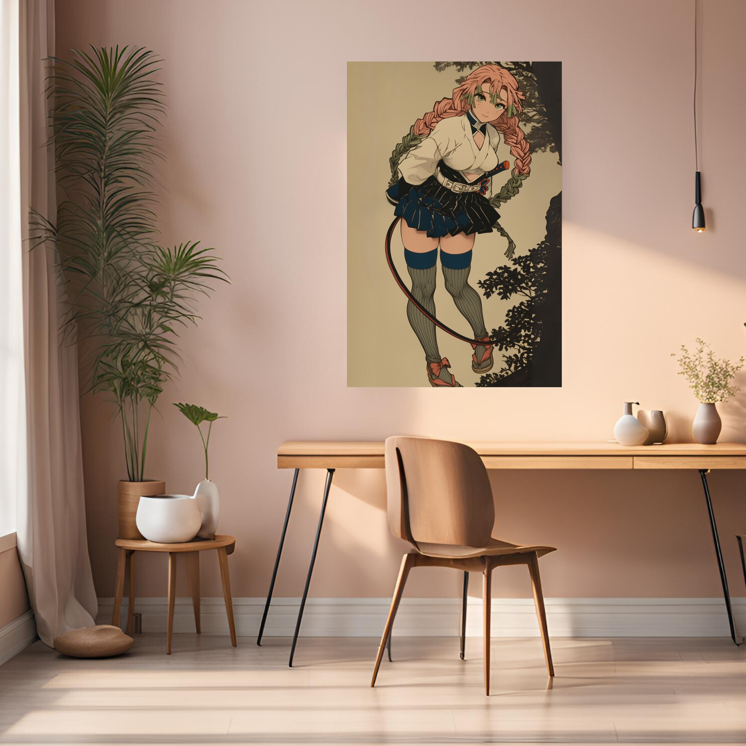 Demon Slayer Mitsuri Kanroji Metal Posters | Premium, Waterproof & Magnet-Mounted Art