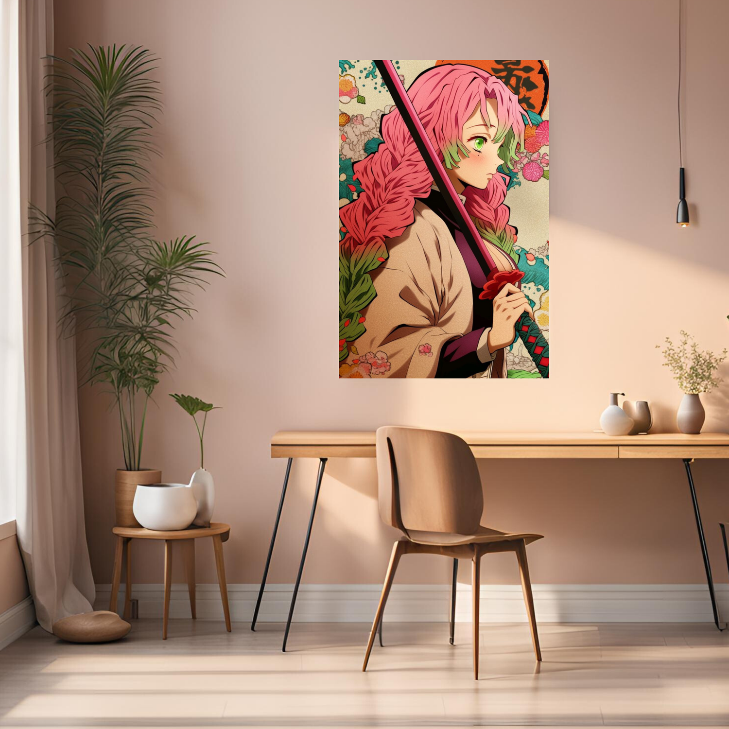 Mitsuri Kanroji Japanese Metal Posters | Premium, Waterproof & Magnet-Mounted Art