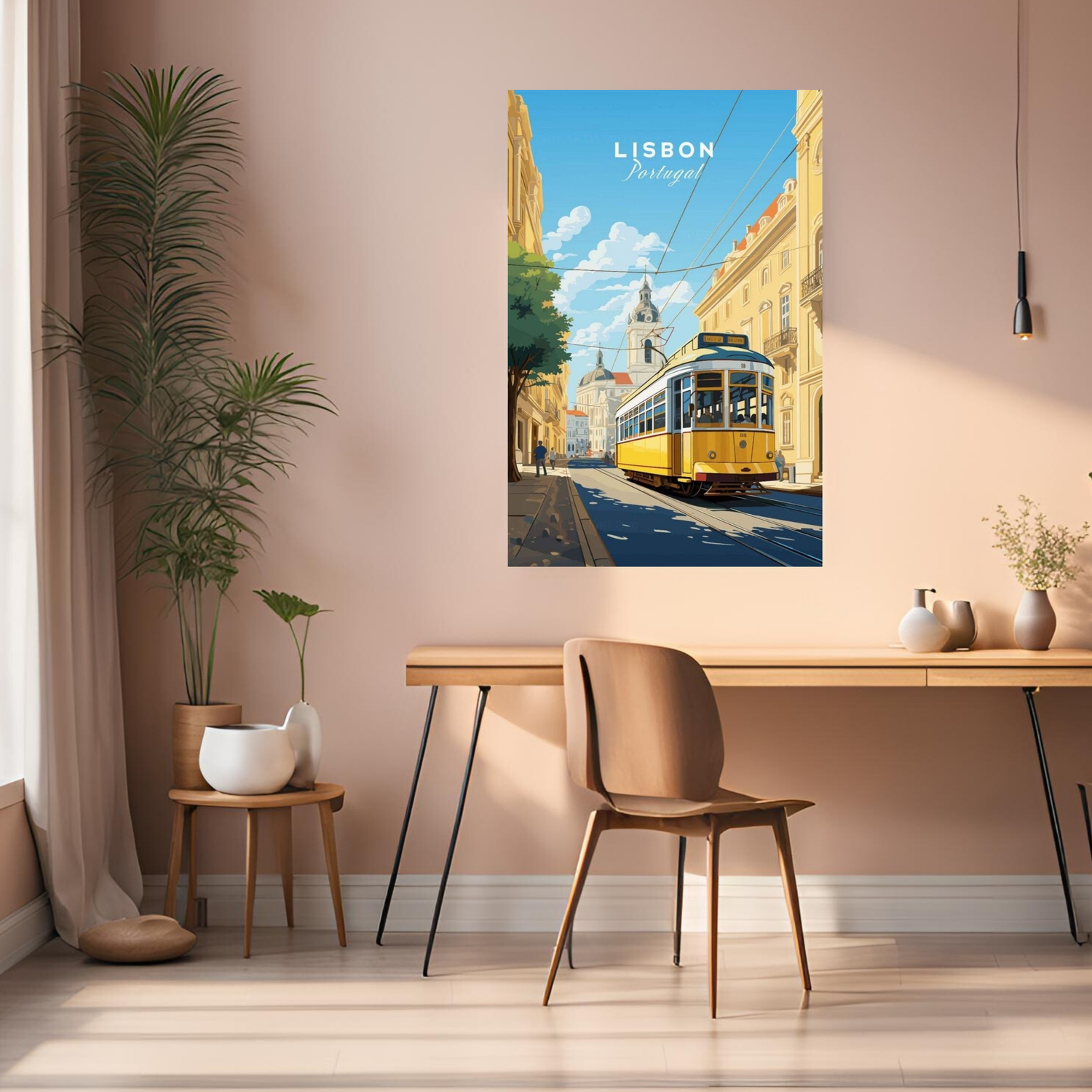 Lisbon Portugal Art Metal Posters | Premium, Waterproof & Magnet-Mounted Art