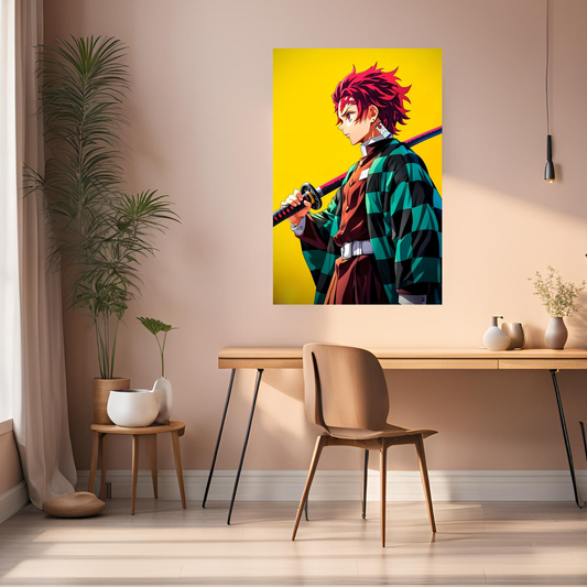 Tanjiro Demon Slayer Metal Posters | Premium, Waterproof & Magnet-Mounted Art