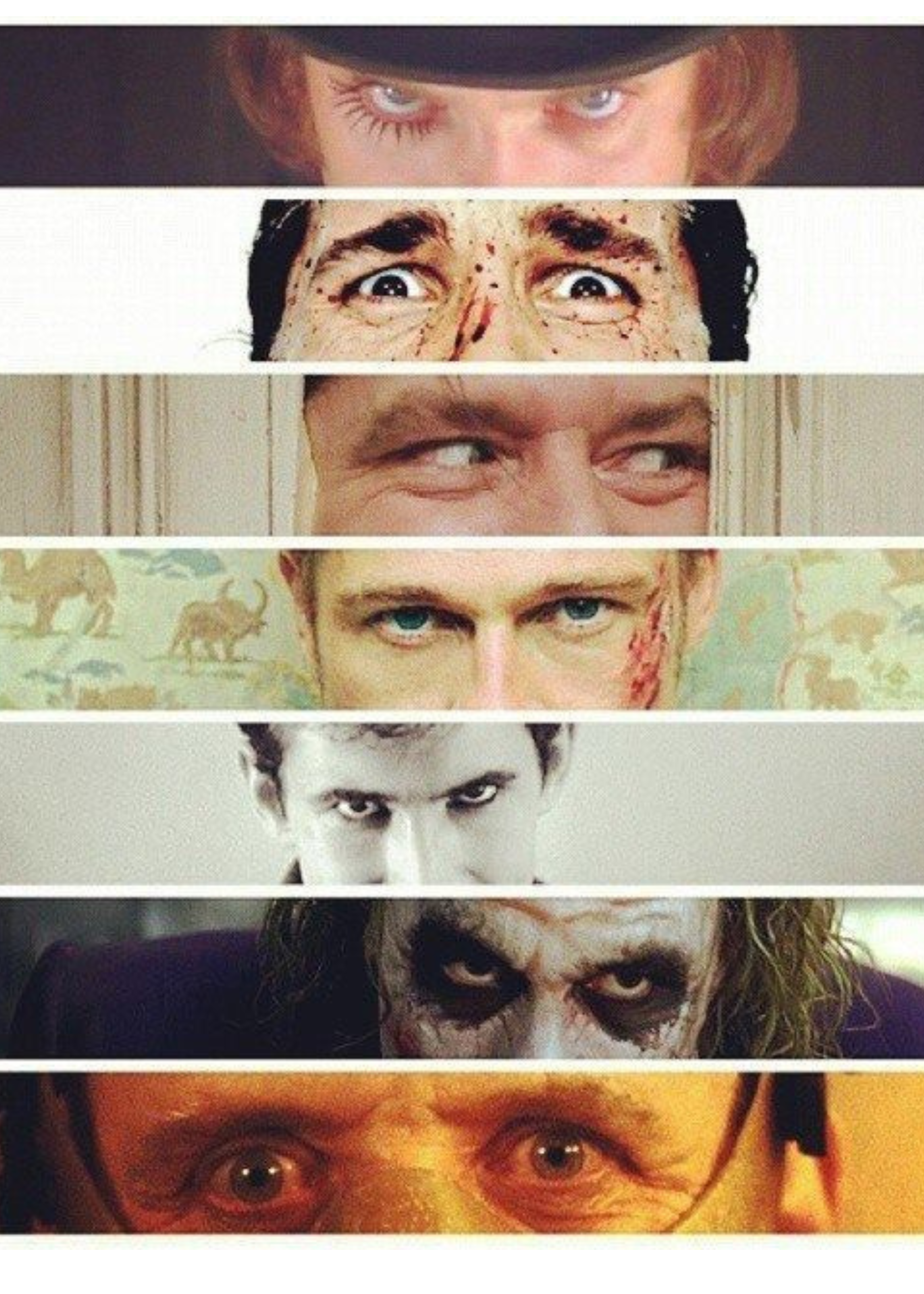 Psycho Eyes Movies Metal Wall Posters | Premium, Waterproof & Magnet-Mounted Art