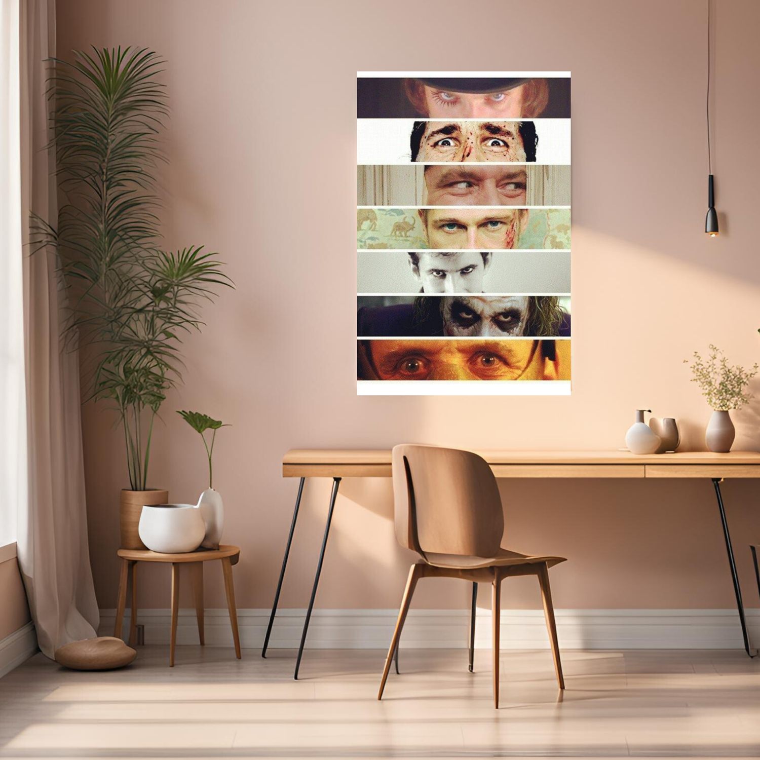 Psycho Eyes Movies Metal Wall Posters | Premium, Waterproof & Magnet-Mounted Art