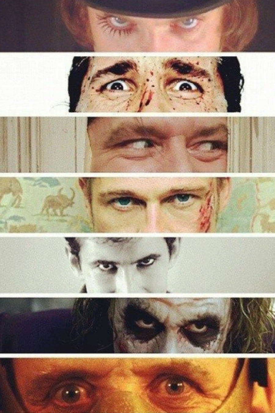 Psycho Eyes Movies Metal Wall Posters | Premium, Waterproof & Magnet-Mounted Art