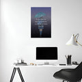 Rain and Rainbow Motivational Metal Posters | Premium, Waterproof & Magnet-Mounted Art