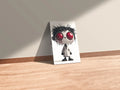 Red Eye Doll Face Metal Posters | Premium, Waterproof & Magnet-Mounted Art