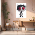 Red Eye Doll Face Metal Posters | Premium, Waterproof & Magnet-Mounted Art