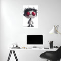Red Eye Doll Face Metal Posters | Premium, Waterproof & Magnet-Mounted Art