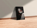 Red Eyes Girl and Cat Metal Posters | Premium, Waterproof & Magnet-Mounted Art