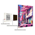 Retro Pink Japanese streets vibes Metal Posters | Premium, Waterproof & Magnet-Mounted Art