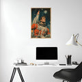 Retro Astrounat Metal Wall Posters | Premium, Waterproof & Magnet-Mounted Art