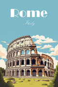 Rome Italy Art Metal Posters | Premium, Waterproof & Magnet-Mounted Art