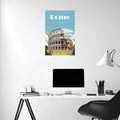 Rome Italy Art Metal Posters | Premium, Waterproof & Magnet-Mounted Art