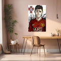 Ronaldo Blue Lock Style Metal Posters | Premium, Waterproof & Magnet-Mounted Art