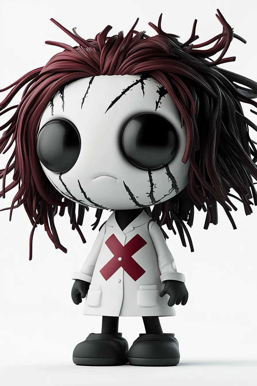 Sad Doll Face Metal Posters | Premium, Waterproof & Magnet-Mounted Art
