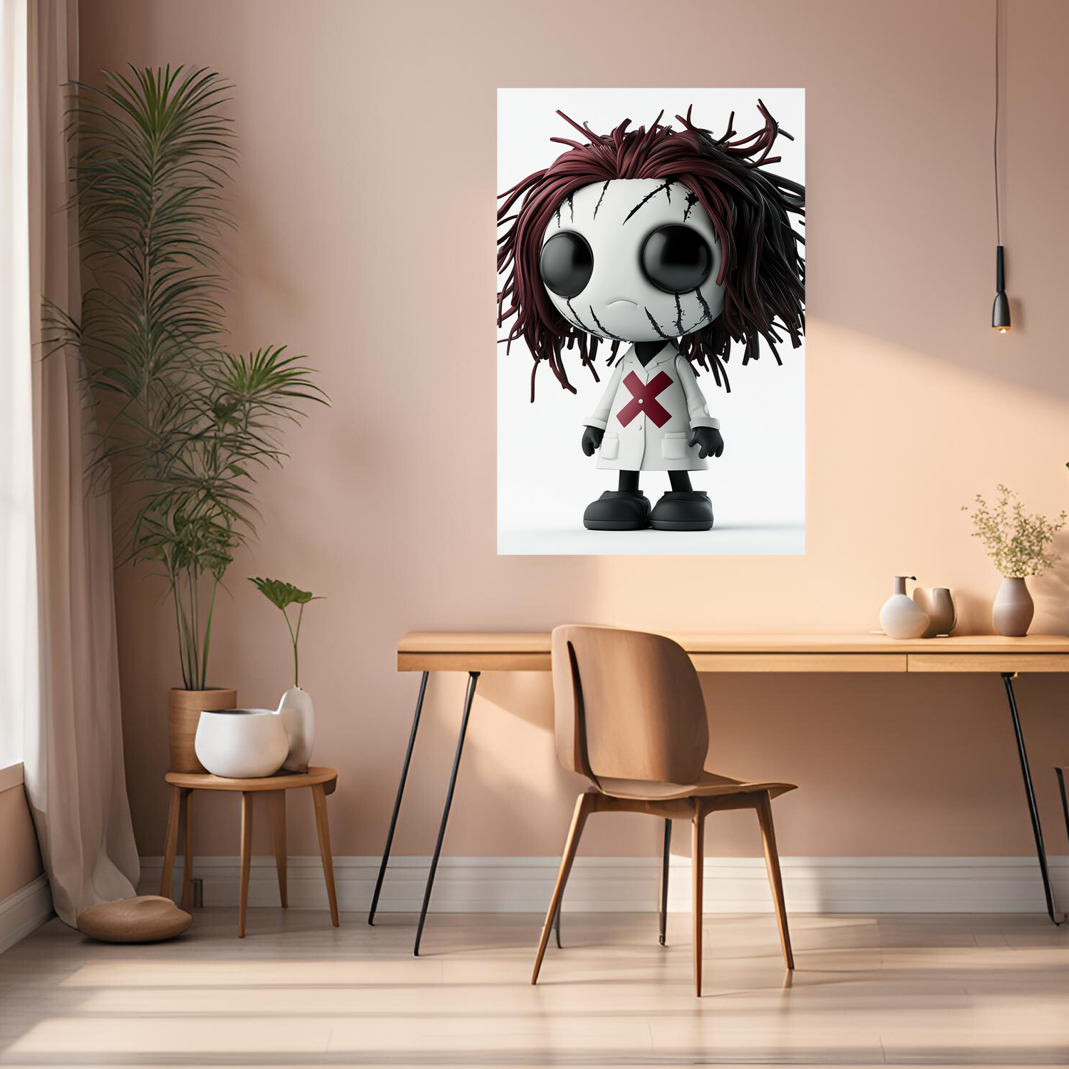 Sad Doll Face Metal Posters | Premium, Waterproof & Magnet-Mounted Art