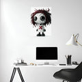 Sad Doll Face Metal Posters | Premium, Waterproof & Magnet-Mounted Art