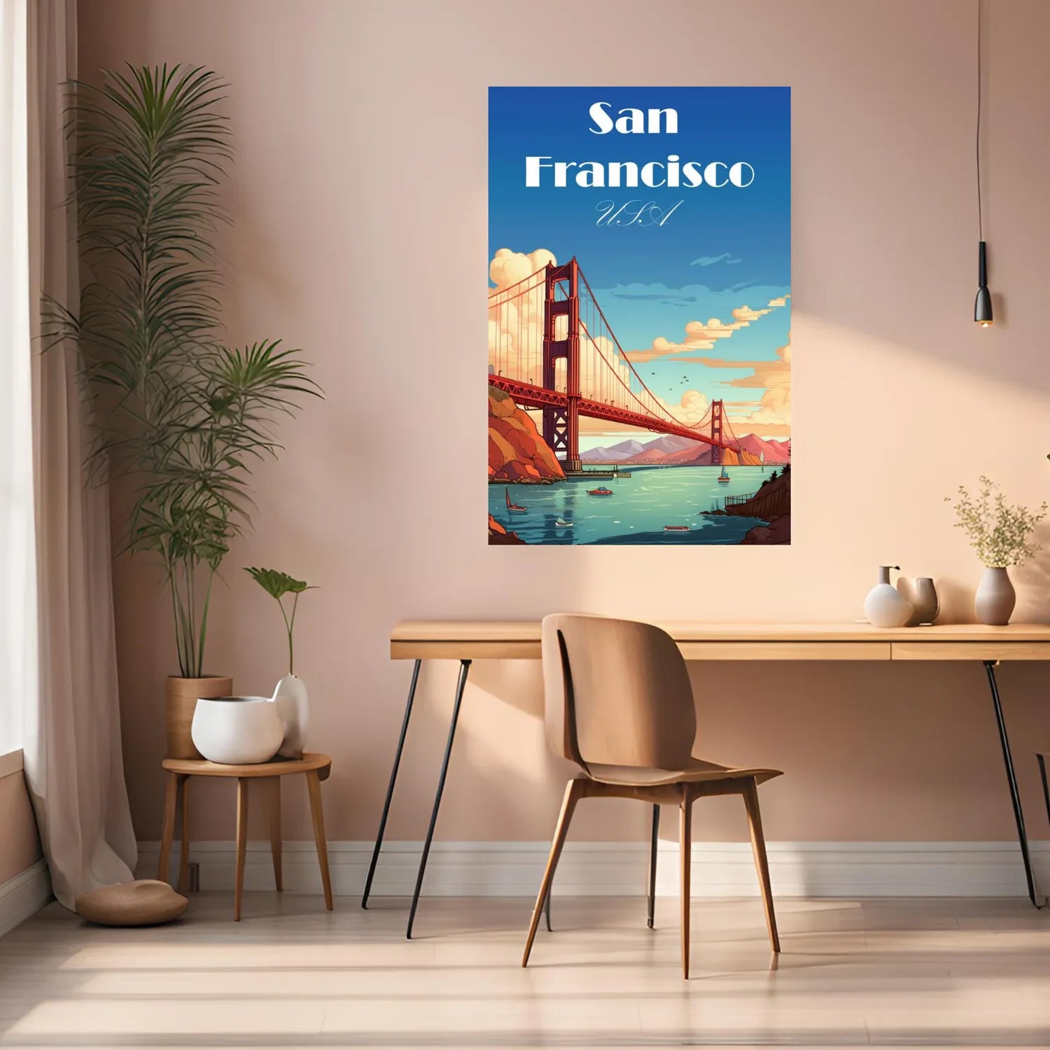 San Francisco USA Art Metal Posters | Premium, Waterproof & Magnet-Mounted Art