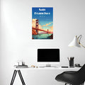 San Francisco USA Art Metal Posters | Premium, Waterproof & Magnet-Mounted Art
