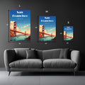 San Francisco USA Art Metal Posters | Premium, Waterproof & Magnet-Mounted Art