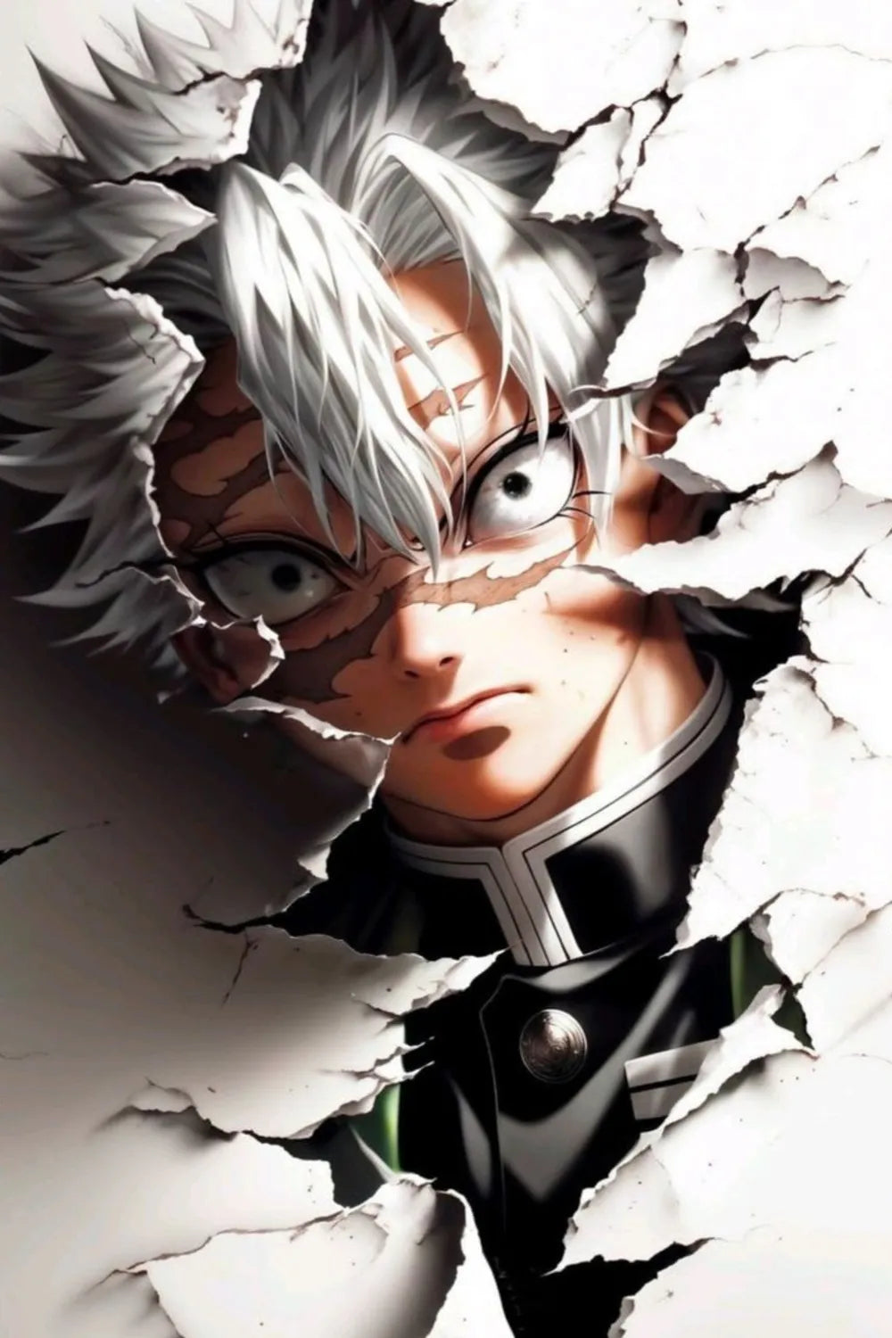 Sanemi Shinazugawa Demon Slayer Metal Posters | Premium, Waterproof & Magnet-Mounted Art