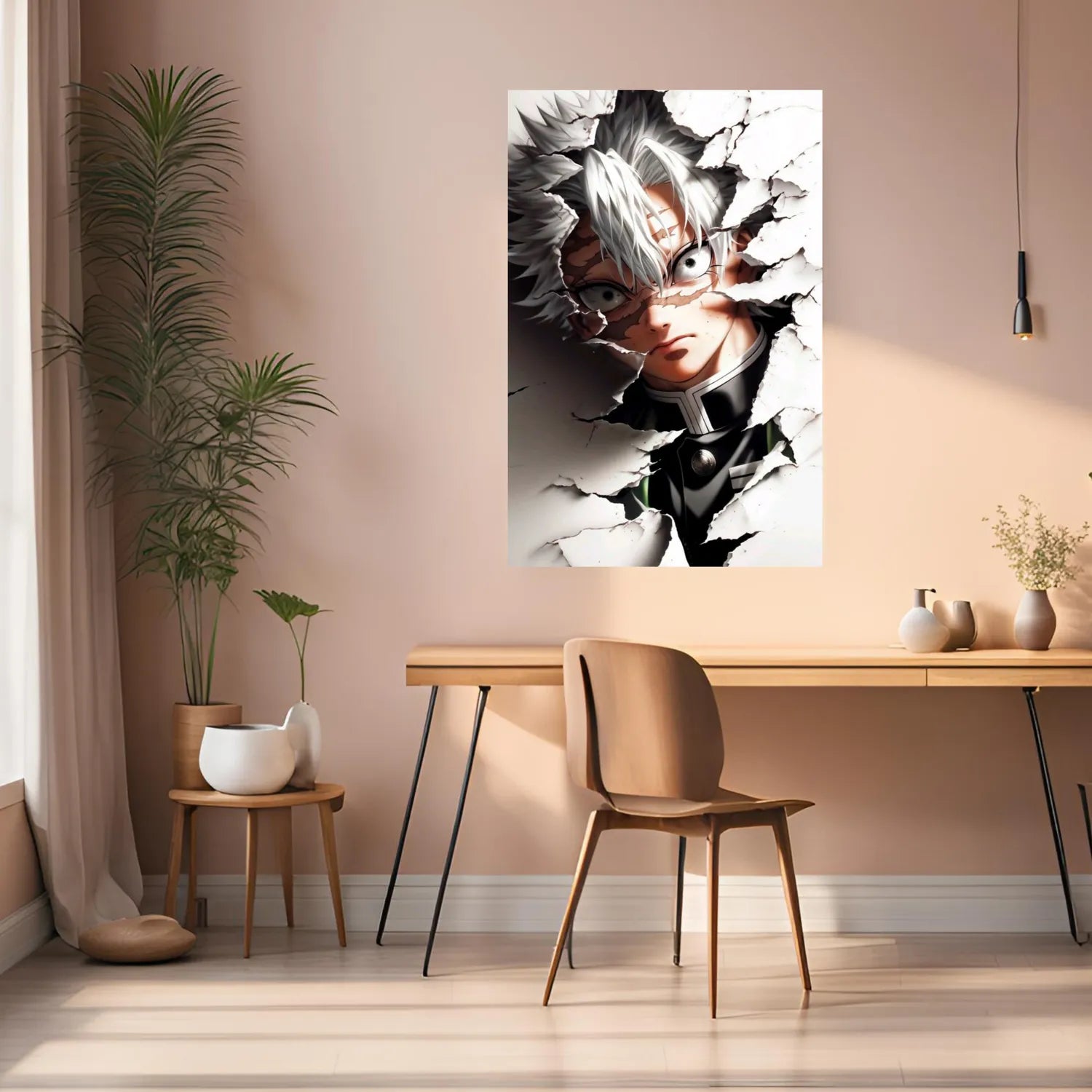 Sanemi Shinazugawa Demon Slayer Metal Posters | Premium, Waterproof & Magnet-Mounted Art