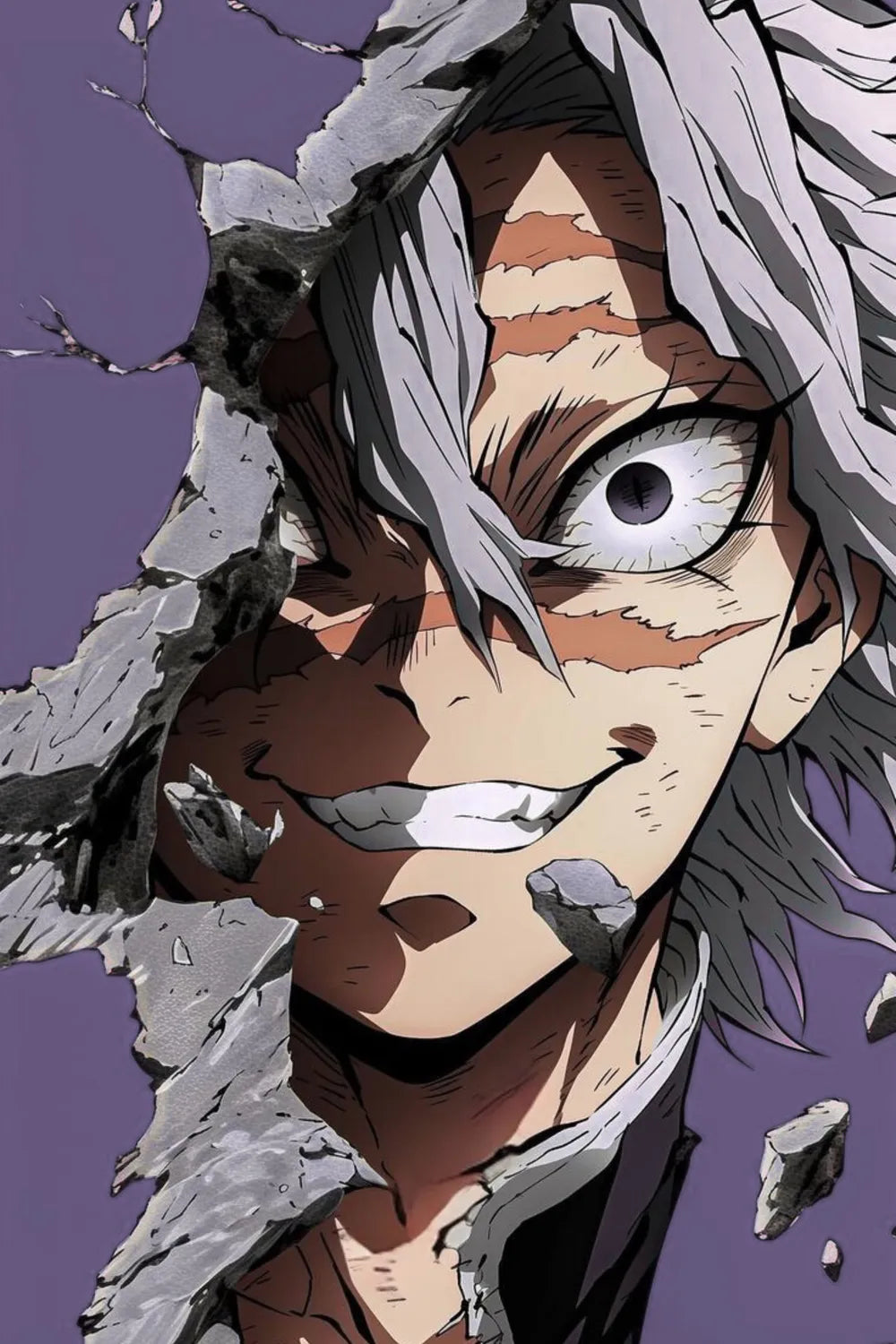 Sanemi Shinazugawa Demon Slayer Modern Metal Posters | Premium, Waterproof & Magnet-Mounted Art