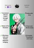 Sanemi Shinazugawa Demon Slayer Wall Art Metal Posters | Premium, Waterproof & Magnet-Mounted Art