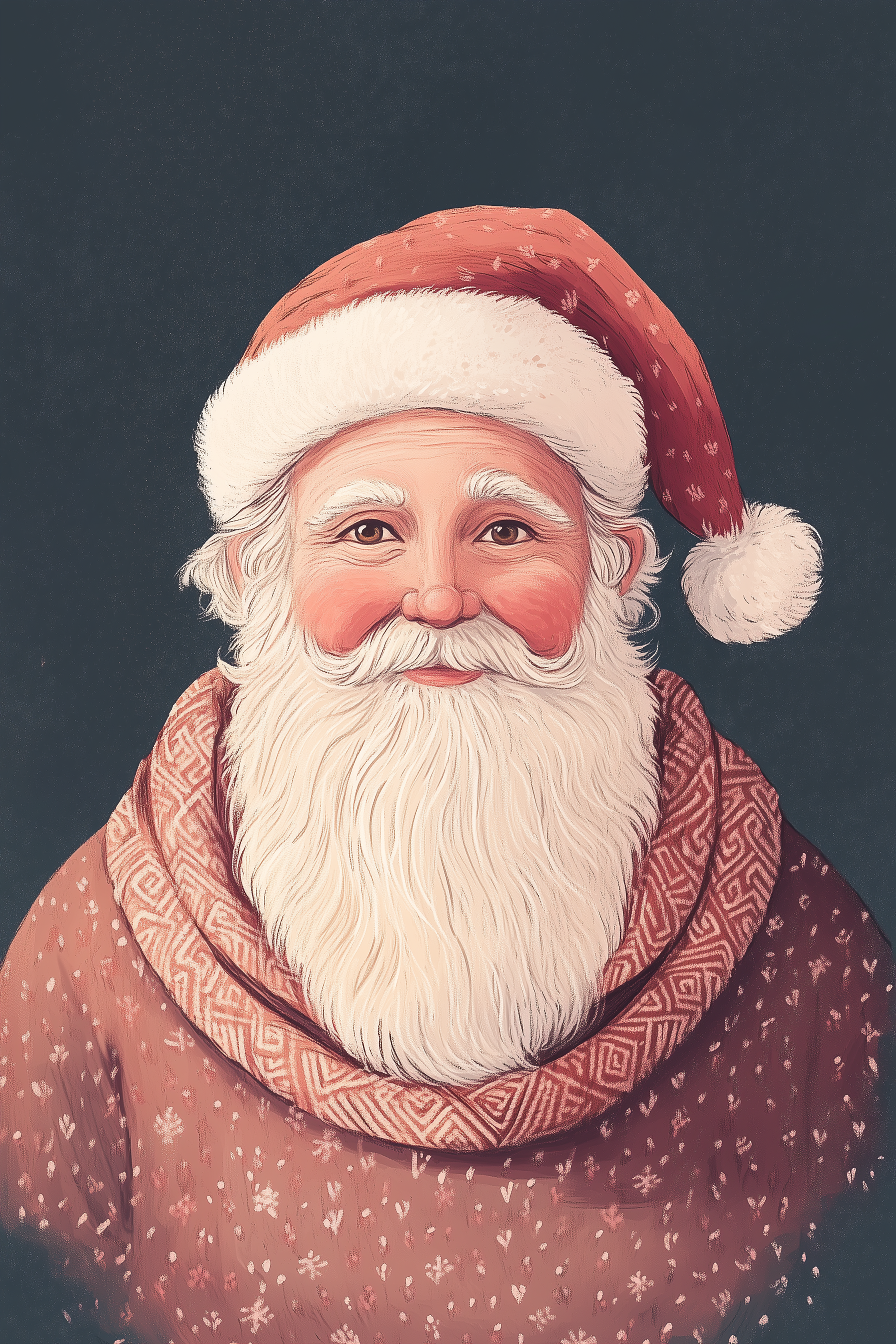 Santa Clause Artwork Metal Wall Posters | Premium, Waterproof & Magnet-Mounted Art