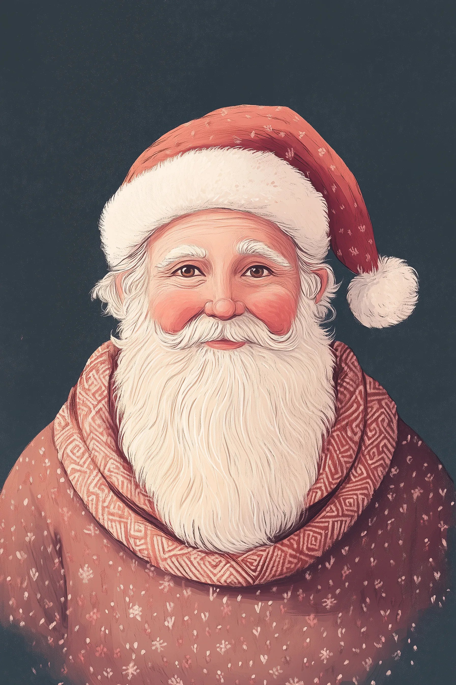 Santa Clause Artwork Metal Wall Posters | Premium, Waterproof & Magnet-Mounted Art